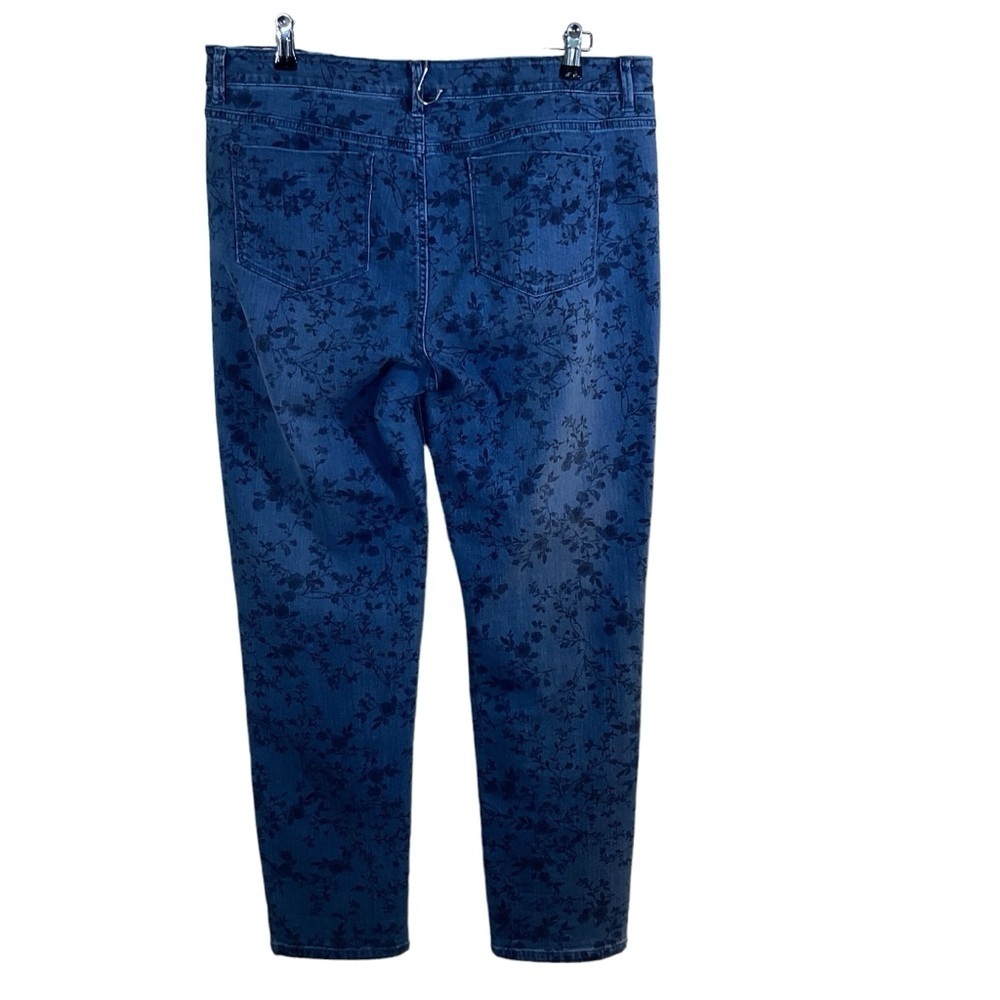 J. Jill Weekender Women’s Denim Floral Straight Leg Jeans. Size 14 - Picture 2 of 9
